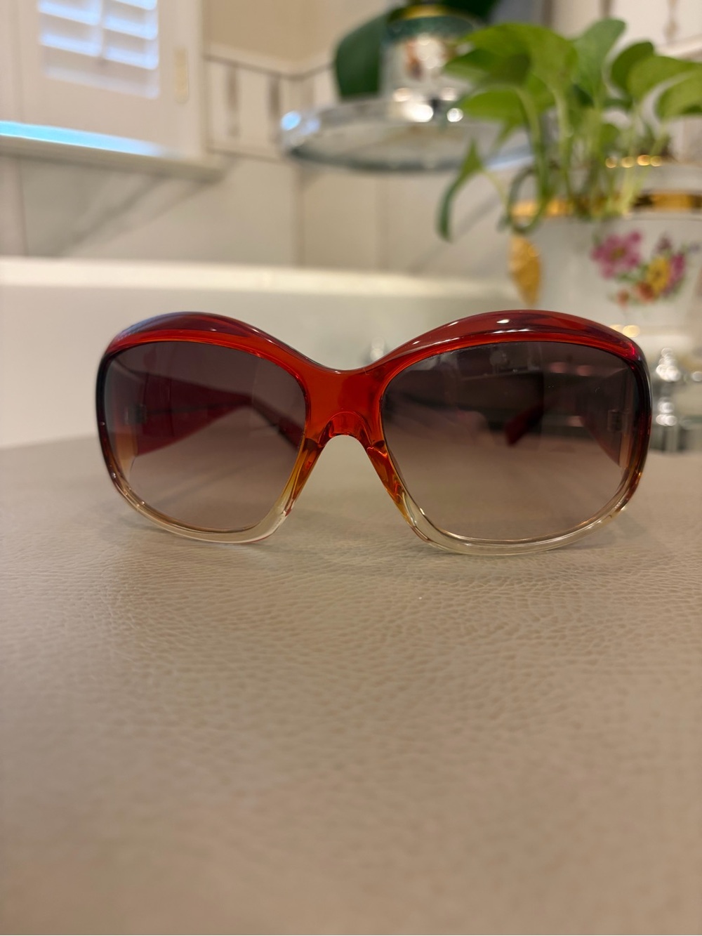 Oliver Peoples Vanadis 62mm Oversized Glam Butterfly Womens Sunglasses Red